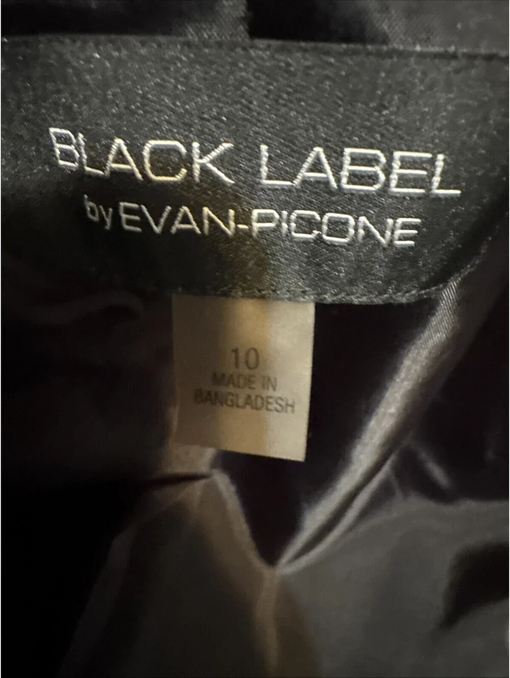 Black Label Evan-Picone 2-Piece Dress Suit Size 12 Dress / 10 Jac Black Career